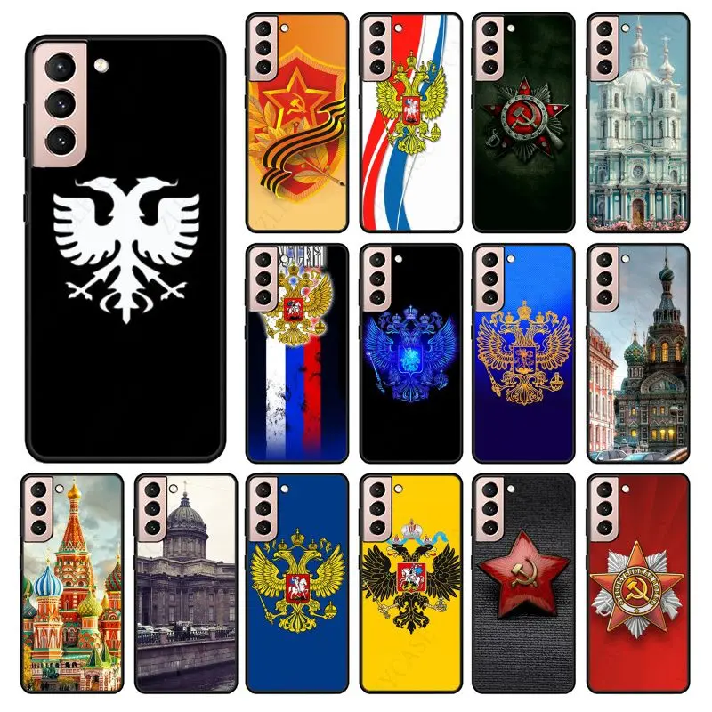 Чехлы с российским флагом Орлом замком Санкт-Петербурга для samsung galaxy s21plus s20fe note10pro