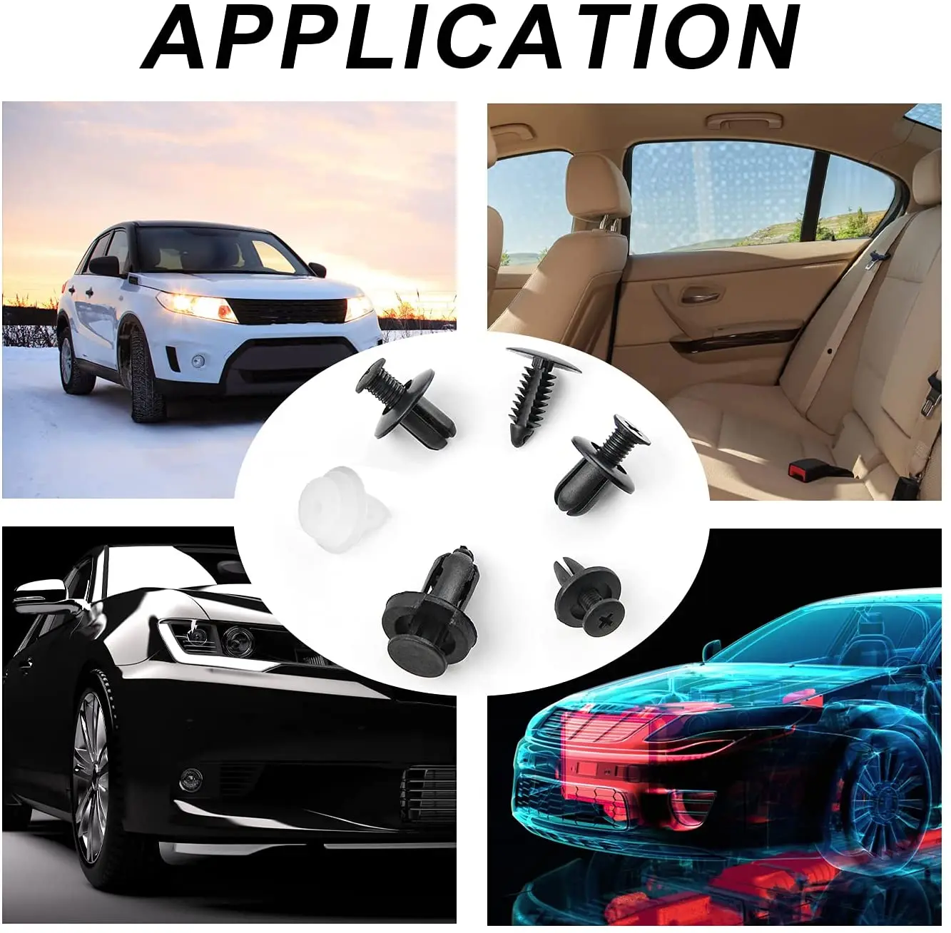 100pcs car Panel Retainer Fastener Mixed clips Pin Rivet for Kia K2 Rio KX CROSS CEED Forte Stonic Seltos Niro XCEED KX3 K - купить по