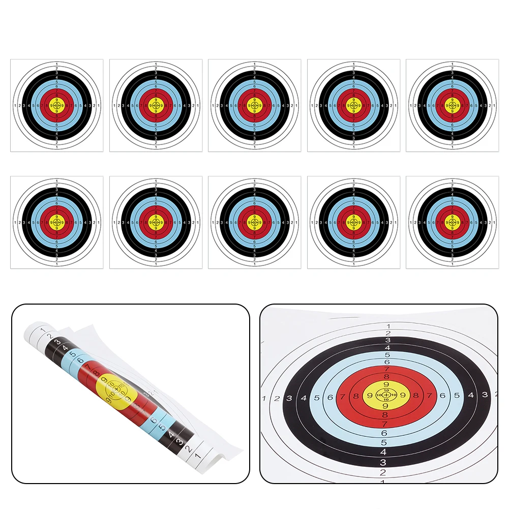 

Brand New Coated Paper Archery Practice Ten Ring Diameter 5.5cm 35g Easy To Carry Full-color Printing Lightweight