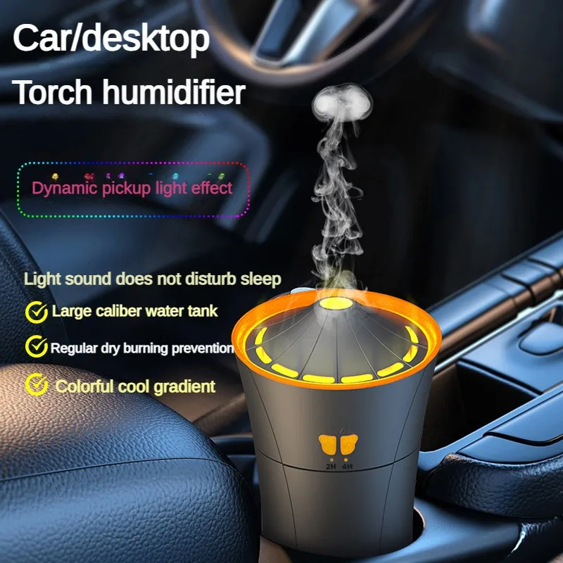 

280ML Supplement Car Humidifier USB Difusor Appliances and Portable Aromatherapy Humidifiers Diffusers Air Humming Free Shipping