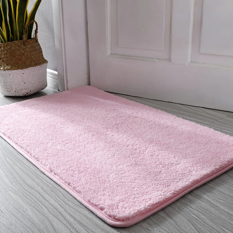 

Extra thick fluff fiber bath mat shower room carpet mat chenille bathroom floor mat toilet absorbent entrance door mat