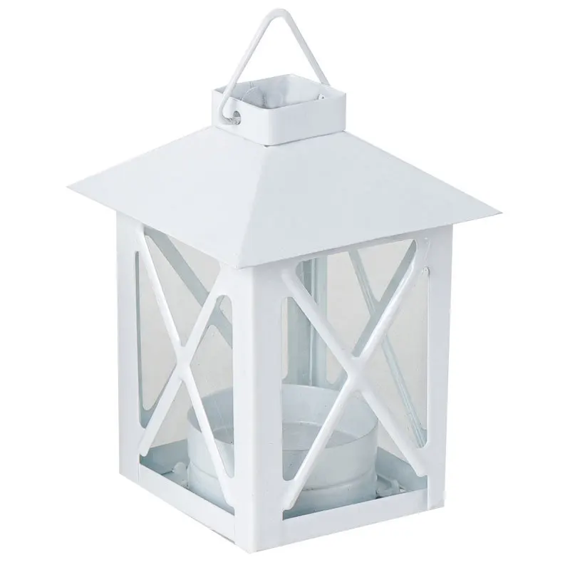 S European Style Vintage Iron Ornaments Metal Candle Walking Lanterns Wedding Venue Table Decor