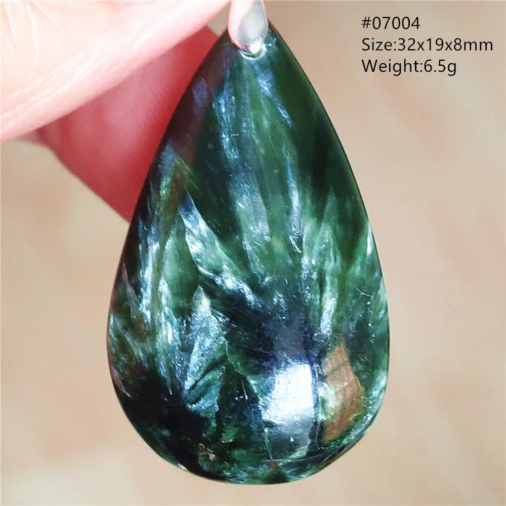 

Natural Green Seraphinite Gemstone Pendant Necklace Water Drop For Women Men Seraphinite Jewelry Fashion Beads AAAAAA