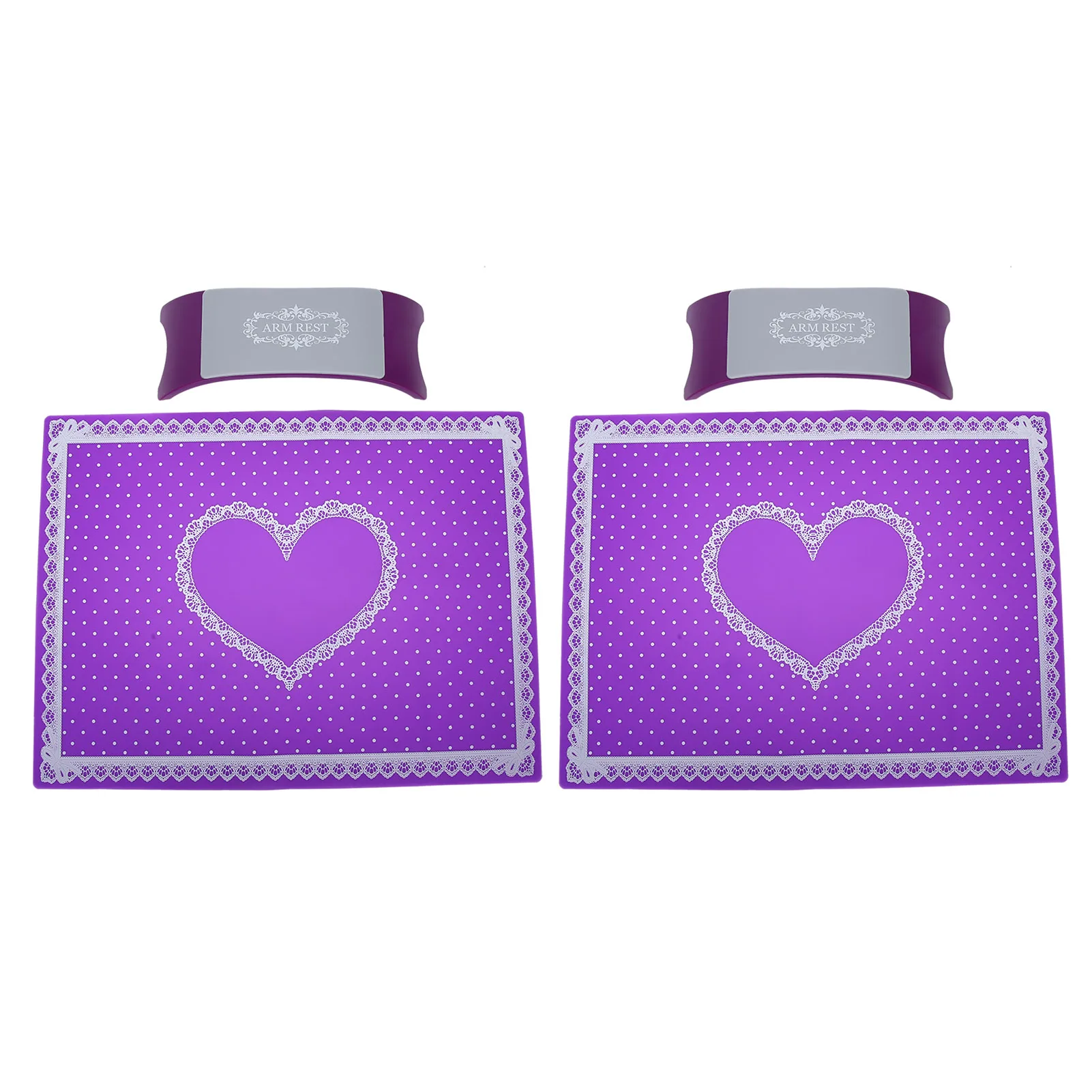

Silicone Hand Rest Cushion Pillow Folding Nail Art Mat Manicure Tools for SalonPurple