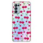 FunnyTechЧехол для Oppo Find X3 Lite l Прозрачный чехол с вишенками