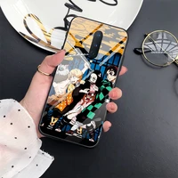anime ghost slayer case for oneplus 7tpro 8t 6 9 9pro 6t10pro 8 8pro 7t 9r 9rt 5g nord n10 n100 7 7pro tempered glass fundas
