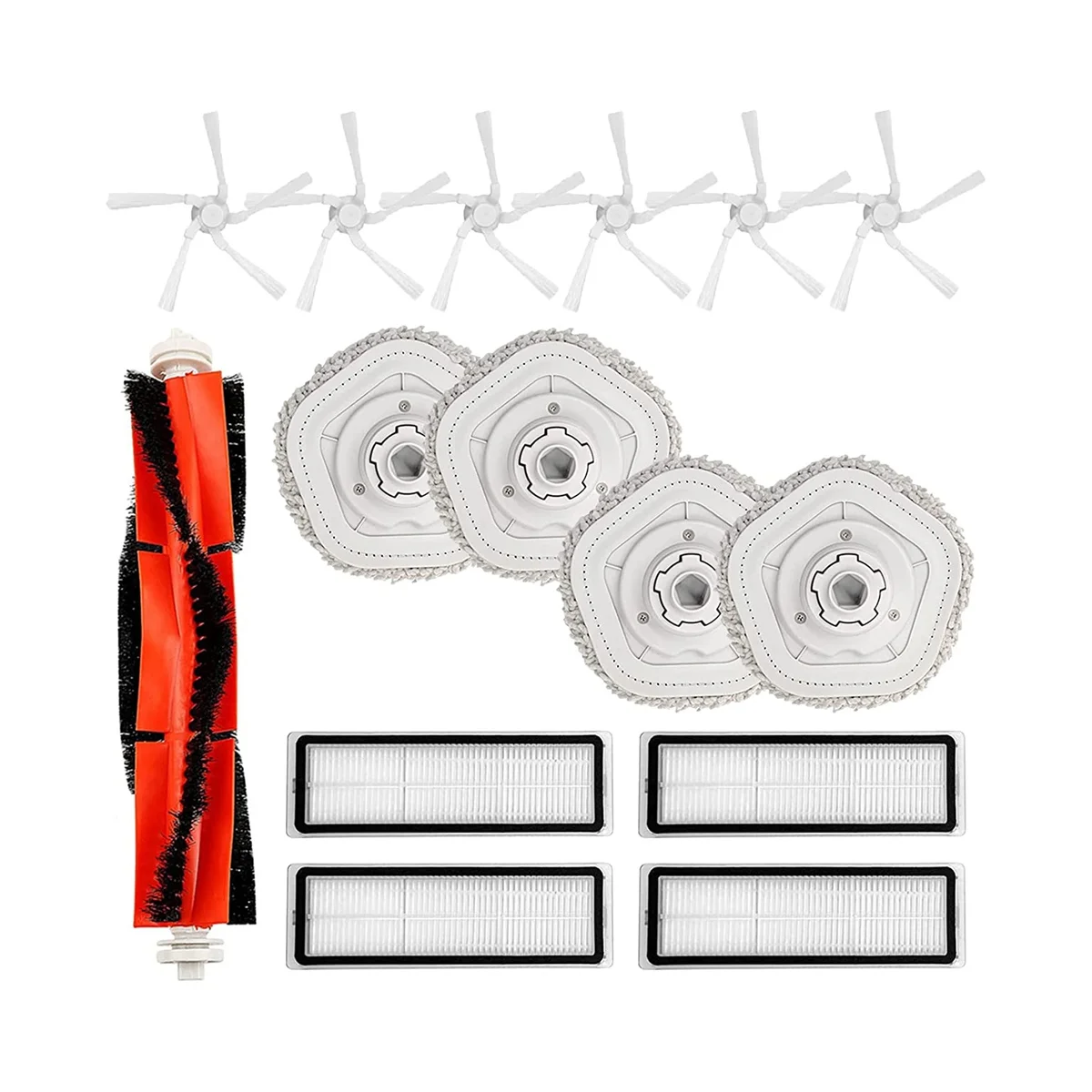 

For W10 W10 Pro Robot Vacuum Cleaner Main Side Brush Hepa Filter Mop Cloth Pads Accessory Set