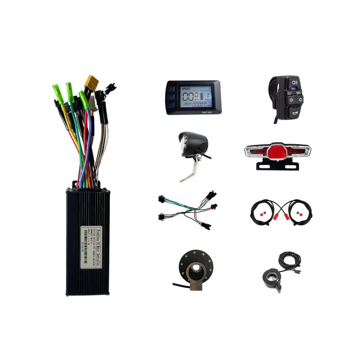 

36V 48V 750W 1000W M3LCD Display Panel Electric Bicycle Scooter Brushless 30A Controller Kit with E-Bike Light