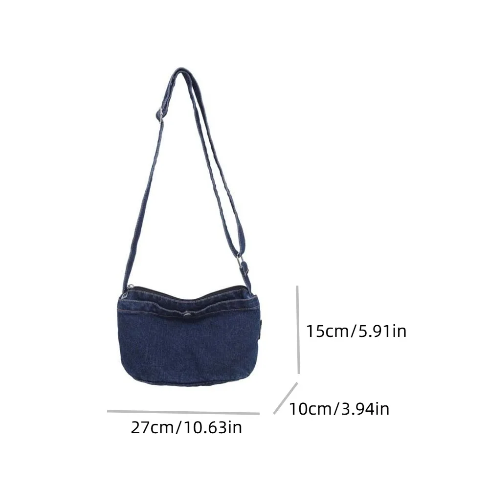 Магнитная джинсовая сумка на плечо молнии винтажная ковбойская сумка-хобо