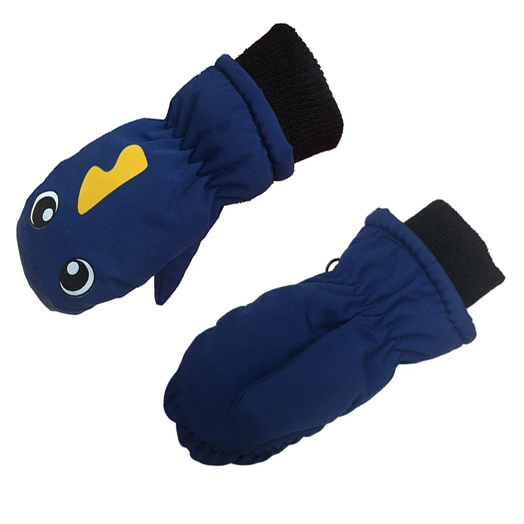 

1 Pair Kids Skiing Gloves Mitten Cartoon Thermal Mitt Hand Warmer