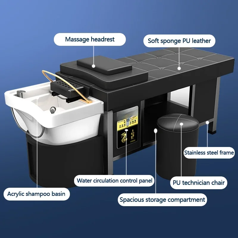 Японская кровать для шампуня головы спа цифровой дисплей постоянная температура