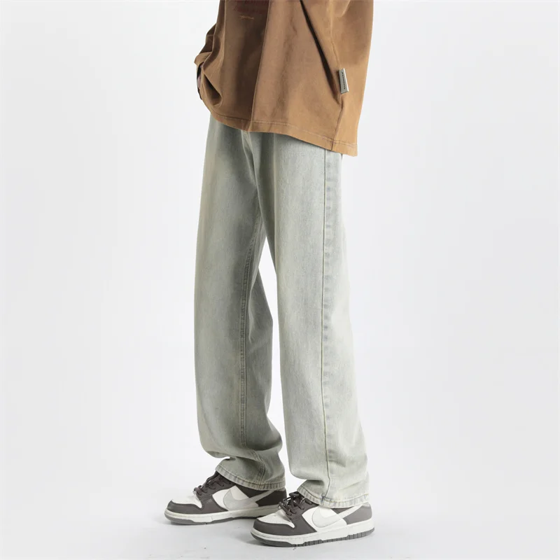 Spring And Summer Jeans Men's Slim Fit Fashion Casual Straight Jeans Men Streetwear Hip-hop Denim Pants Mens Trousers M-2XL