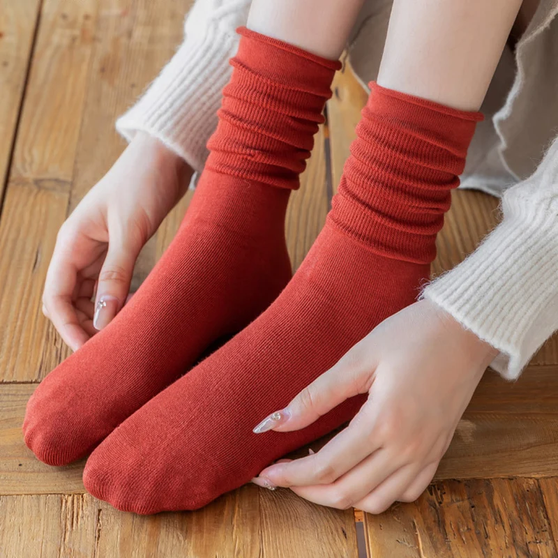 

New designer Casual socks Europe Solid color Warm Luxury sock cotton 2022 girl Knitted short Stockings