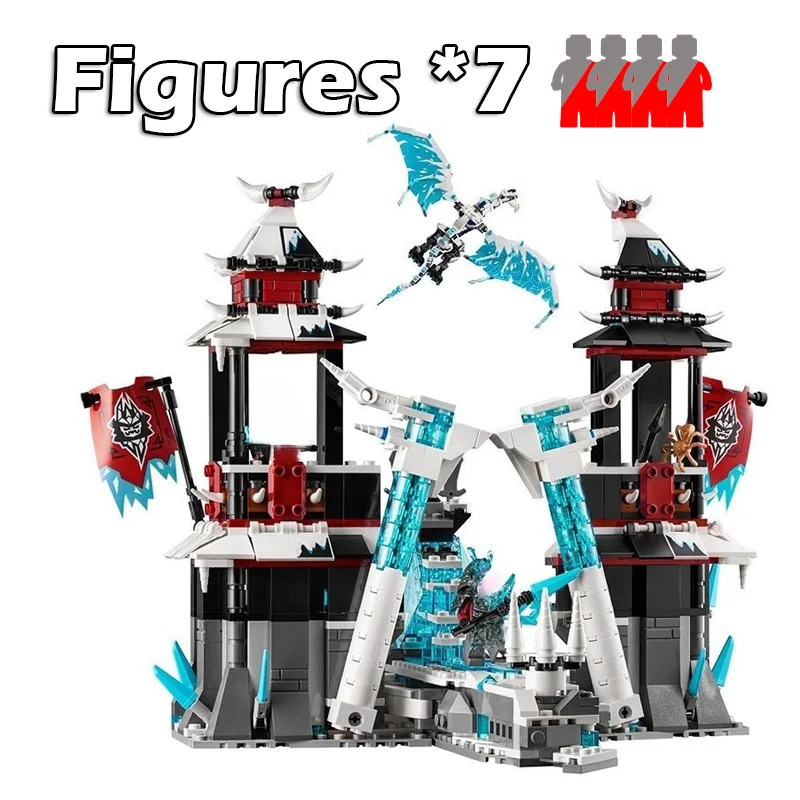 

1278Pcs Forsaken Emperor Castle Ninja Series 70678 Ice Emperor Blocks Bricks With Figures DIY Toys for Children Birthday Gift