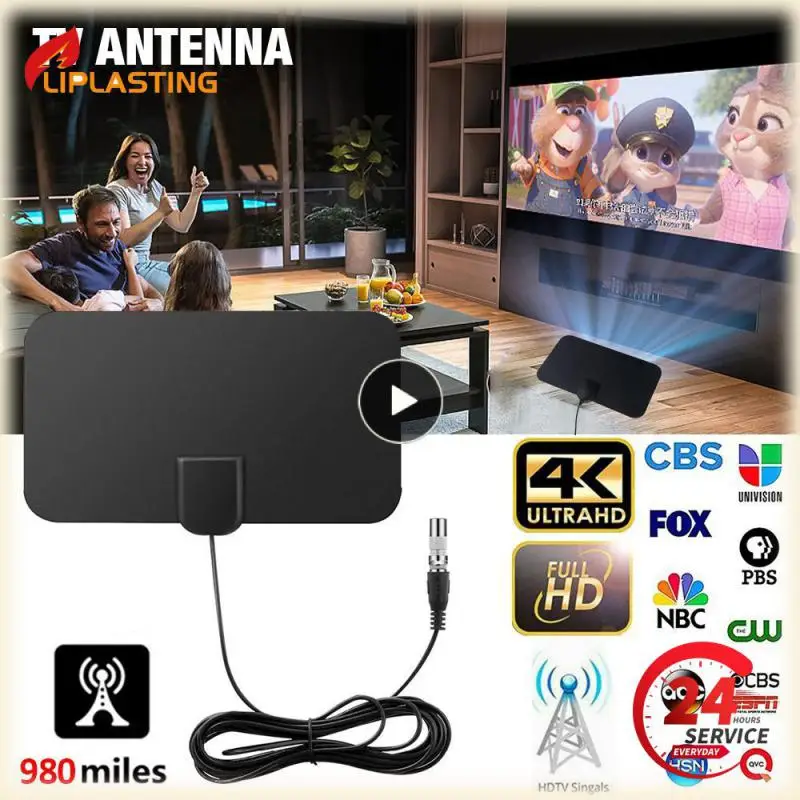 

Hdtv Antenna 1080p Multi-directional Capability Digital Hd Antena Unique Easy For Setup 4k 13ft Cable Dvb-t2 Clear Picture Hdtv