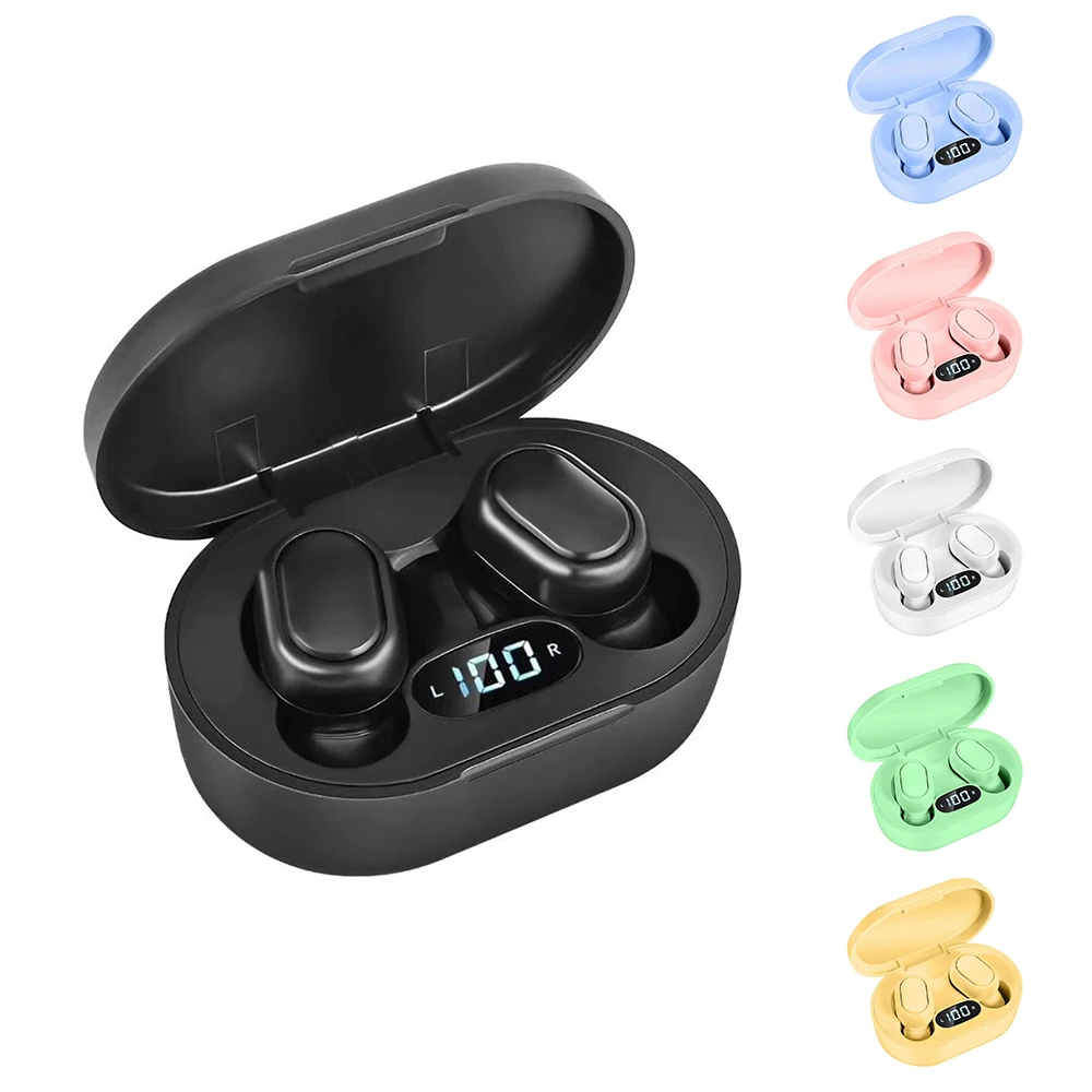 E7S TWS Wireless Earphones Bluetooth Headphones Noise Cancelling Waterproof LED Display Screen In-ear Headset 3D Stereo Earbuds