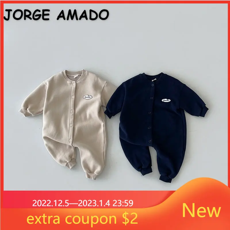 

Детский осенний комбинезон с длинными рукавами и круглым вырезом