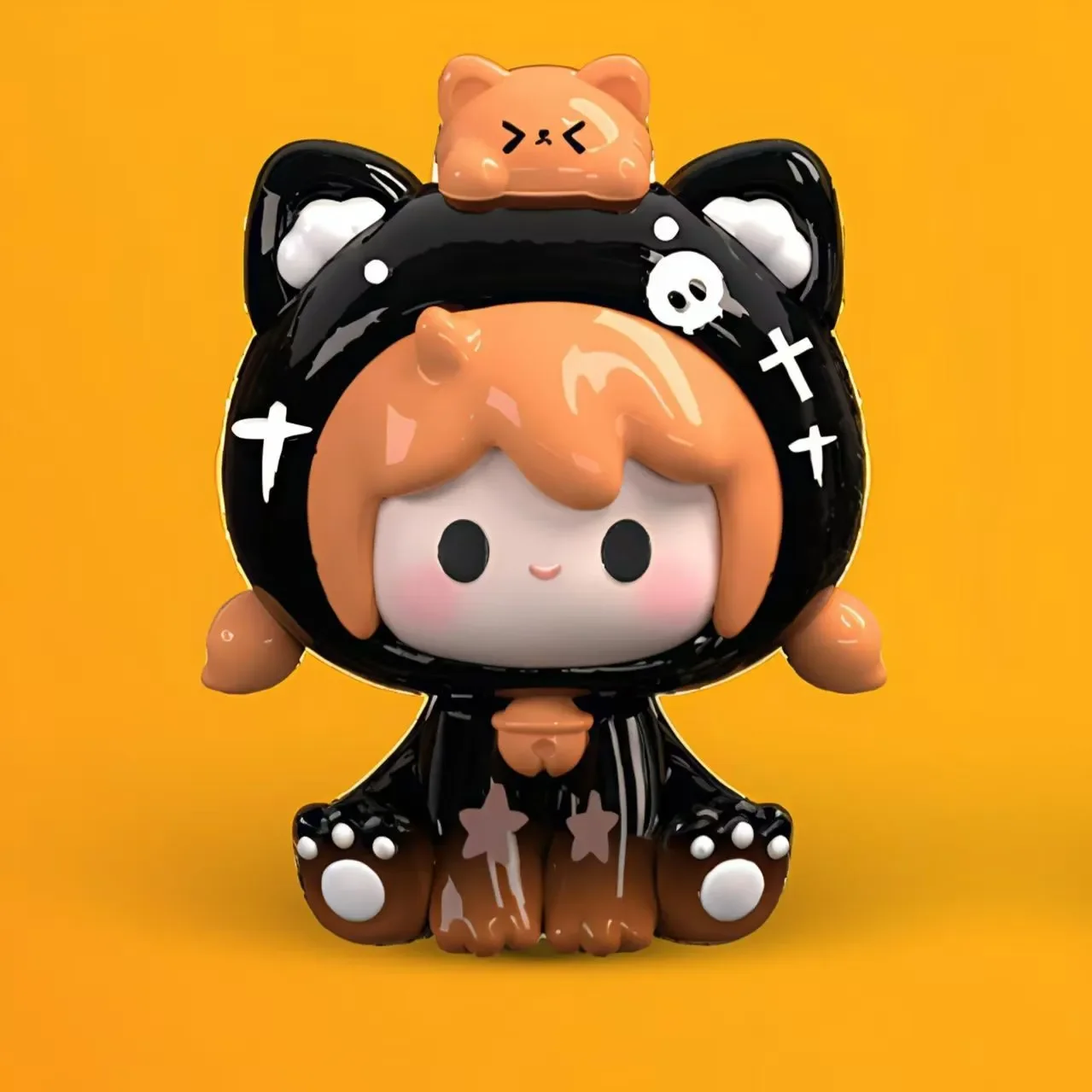 Фото Uutoy Happy Halloween Series Mini Blind Box: Оригинальная коллекционная фигурка милого кота-талисмана, игрушка, украшение для дома и рабочего стола, подарок №4