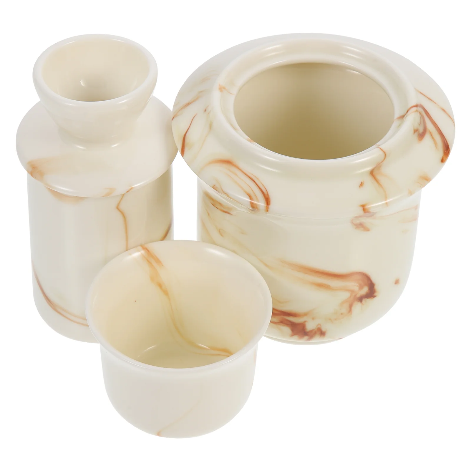 

1 Set of Chinese Style Ceramic Warmer Household Drinking Cups Simple Warmer