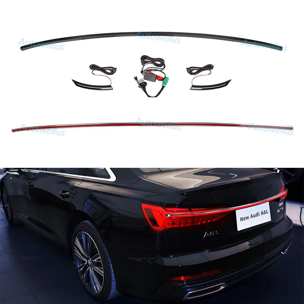 

Through trunk tail light Fit for audi new a6 C8 rear lamp modified new streamer through tail light LED turn signal width light