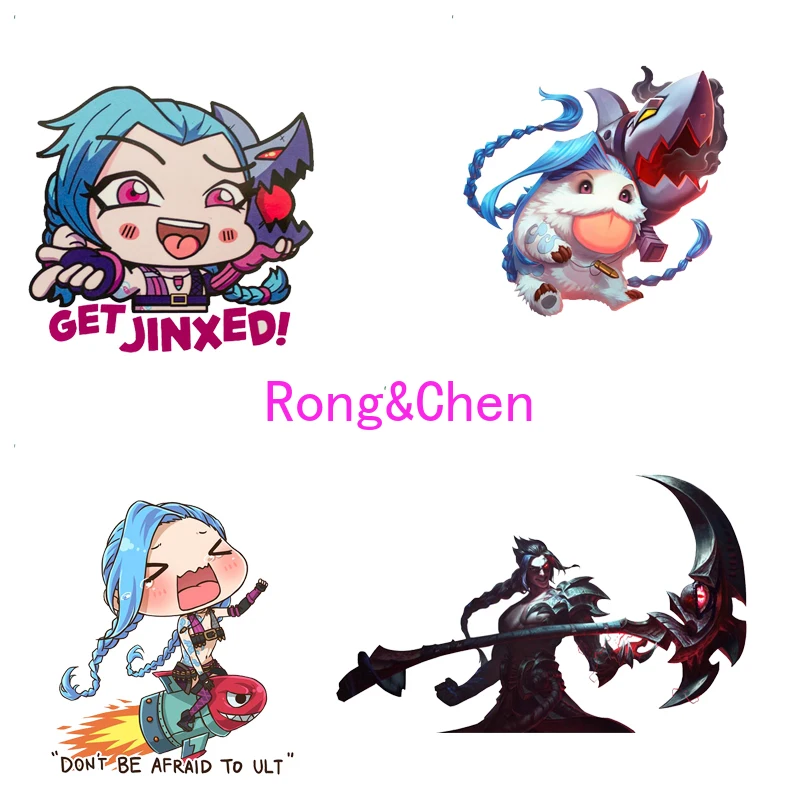 

Rongchen Trading Car Sticker Jinx Chibi League of Legends Graffiti Waterproof Decals Scratch-Proof Vinyl Car Wrap Sunscreen PVC