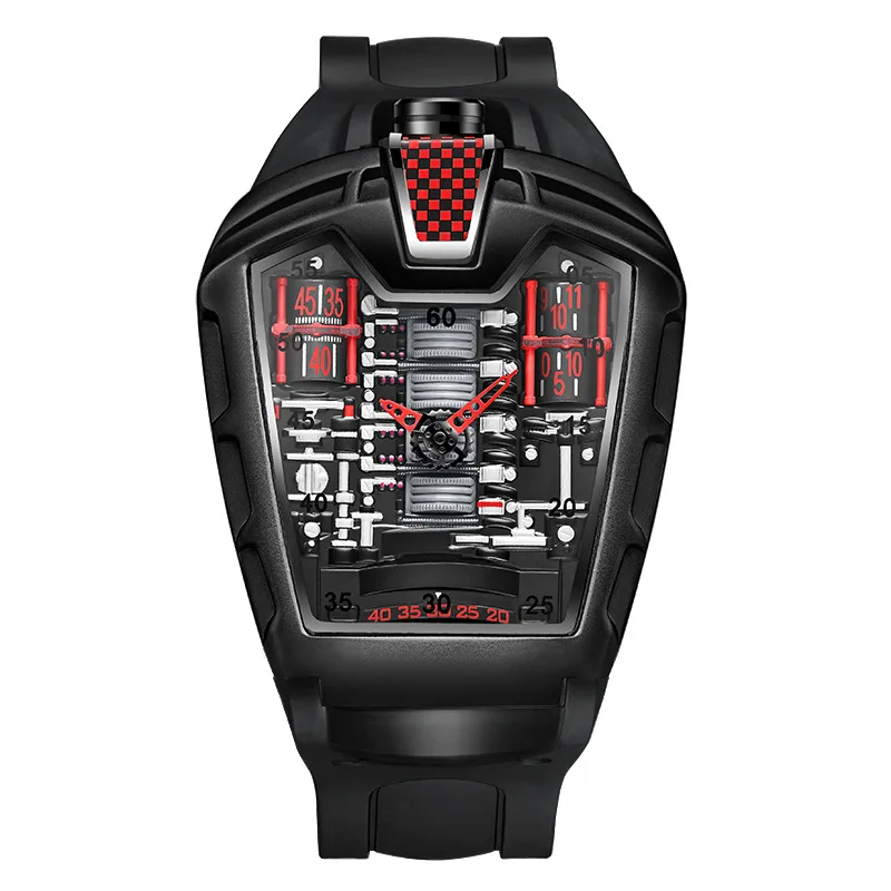 

Relogio Masculino Cool Locomotive Men's Creative Watches Poison Sports Car Quartz Wrist Watch for Men Waterproof Geometric Shape