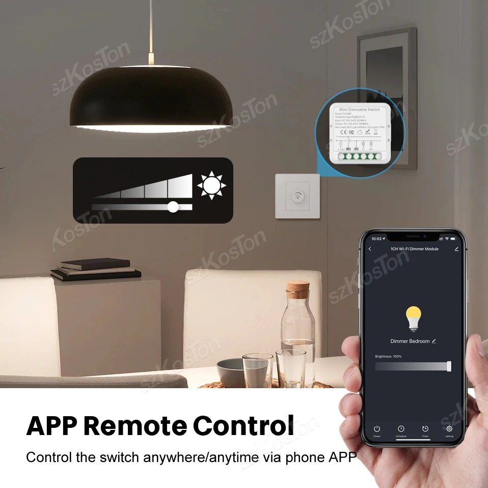 Tuya ZigBee WiFi умный диммер нужен нейтральный модуль поддерживает двусторонний