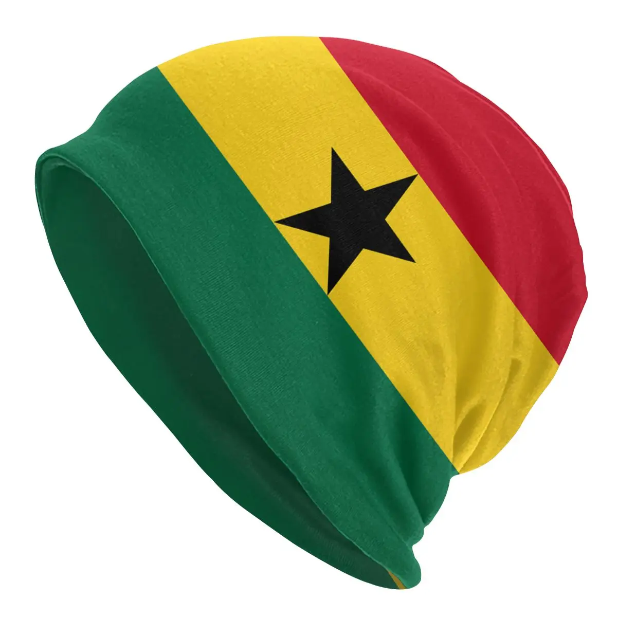 

Flag Of Ghana Skullies National Flag Caps Breathable Hip Hop Autumn Printed Bonnet Hat for Men Women Knitted Beanies