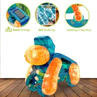 building block solar gorilla toy diy solar energy little snails toy excavator forklift model toy kid science technology