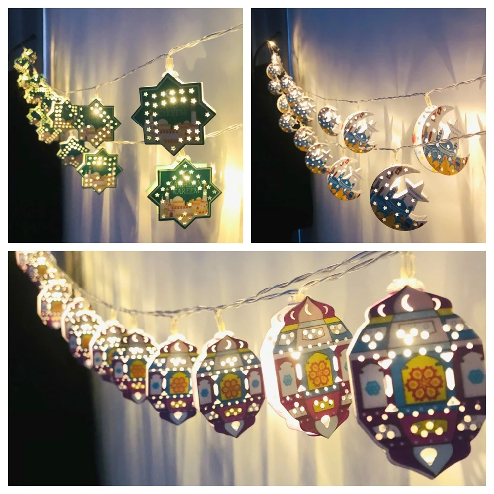 

Eid Mubarak Colour Star Moon LED Lights Ramadan Decoration for Home 2023 Islam Muslim Party Ornaments Ramadan Kareem Eid Al Adha
