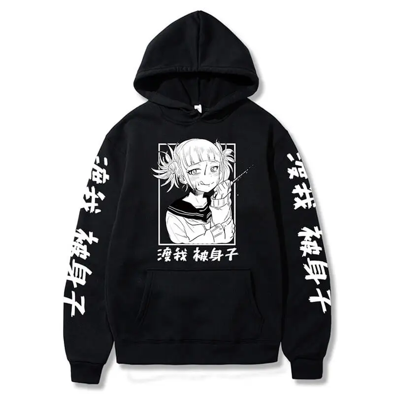 Anime Hoodie My Hero Academia Casual Pullover Sweatshirts Boku No Hero Academia Himiko Toga Print Unisex Hooded Tops Male