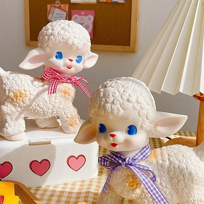 

Милая статуя из ягненка, игрушка из смолы, Сказочная Милая мультяшная статуя, настольное украшение для дома, миниатюрное украшение, подарок