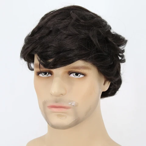 Зигзаг волос тонкий моно мужской парик натуральные человеческие волосы черный # 1B кружево с PU мужской парик Австралийский сменный парик для мужчин