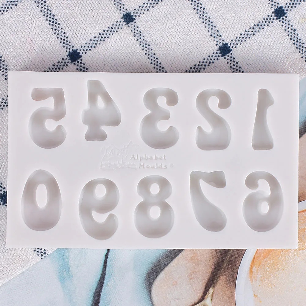 

Numbers Silicone Cake Mold White Cake Chocolate Popsicle Candy Decorating DIY Safety Bakeware Kitchen Dining Cake Tools