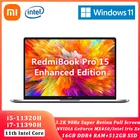 Новый ультратонкий ноутбук Xiaomi RedmiBook Pro 15, улучшенный ноутбук с процессором Intel Core i7-11390H  i5-11320H MX450Iris Xe, 16 ГБ, 512 ГБ, 3,2 K, Win 11