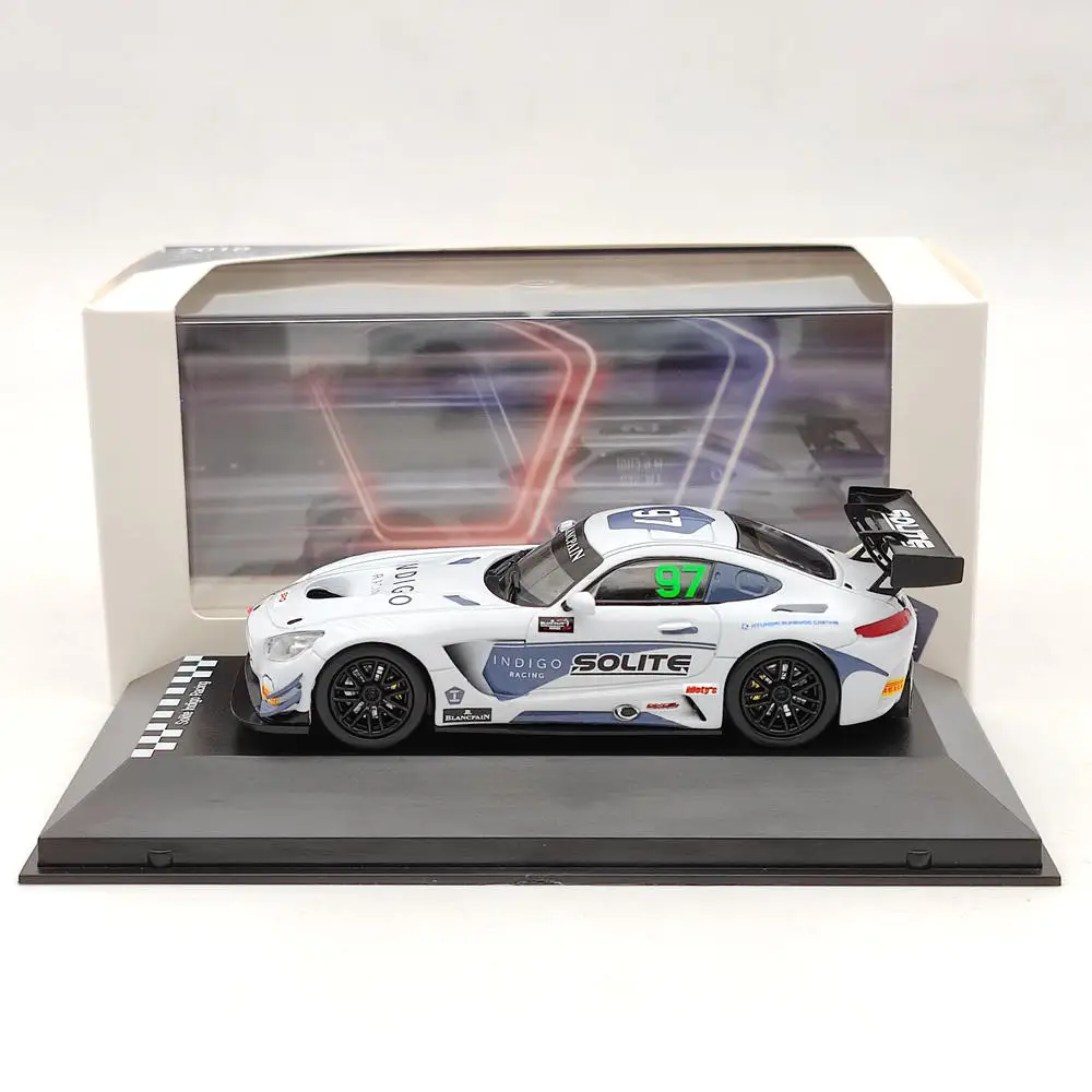 

Solite 1:43 For 2018 M~cedes B~nz AMG GT3 Blancpain GT Series Asia #97 Indigo Diecast Model Toys Car Collection