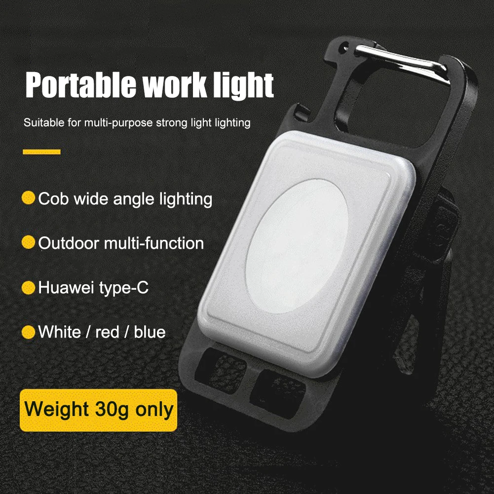 

Mini LED Flashlight Work Light Portable Pocket Flashlight Keychains USB Rechargeable For Outdoor Camping Small Light Corkscrew