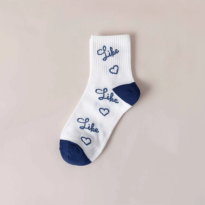 10 Pairs/Lot Socks Ladies Low Socks Spring and Summer New Cartoon Cute White Socks Sports Women's Socks Basketball Stockings
