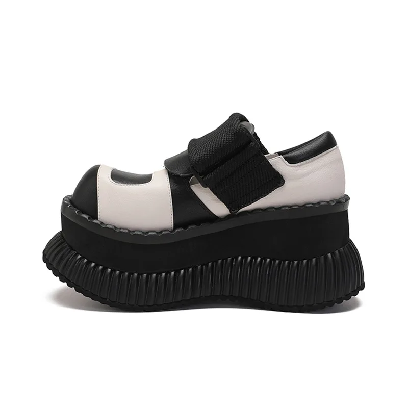 2023 New Height Increasing Leisure Platform Short and Small Stature Japanese Mary Jane Women Asian Culture Big Head Shoes