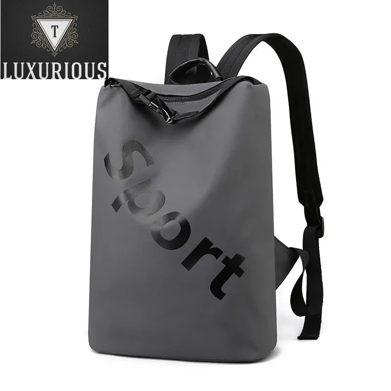 

Large Capacity Men's Backpacks 2024 New Fashion Handbag High Quality Nylon Solid Color Single Shoulder Bag With Letters For Men