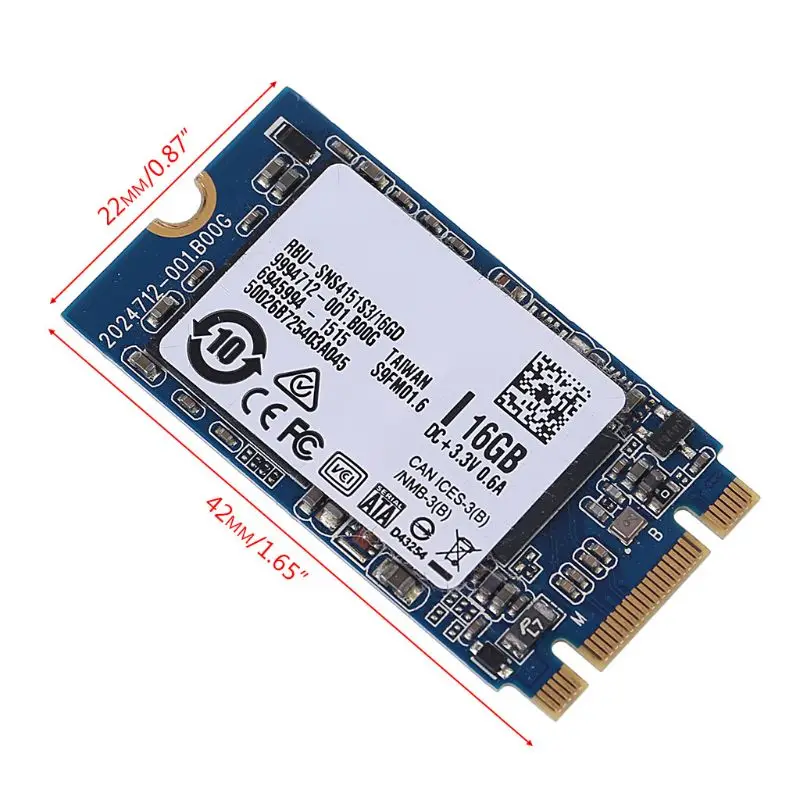 Внутренний твердотельный накопитель SNS4151S3 16 ГБ SATA полутонкий для ноутбука ПК |