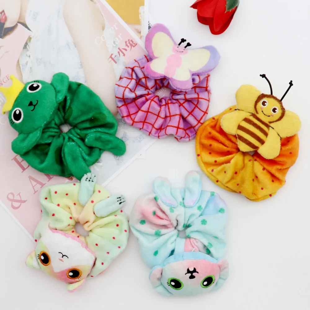 

Резинки для волос с мультяшными рисунками, различные рисунки животных, легкие в уходе аксессуары для волос для девочек, удобные в носке, про...