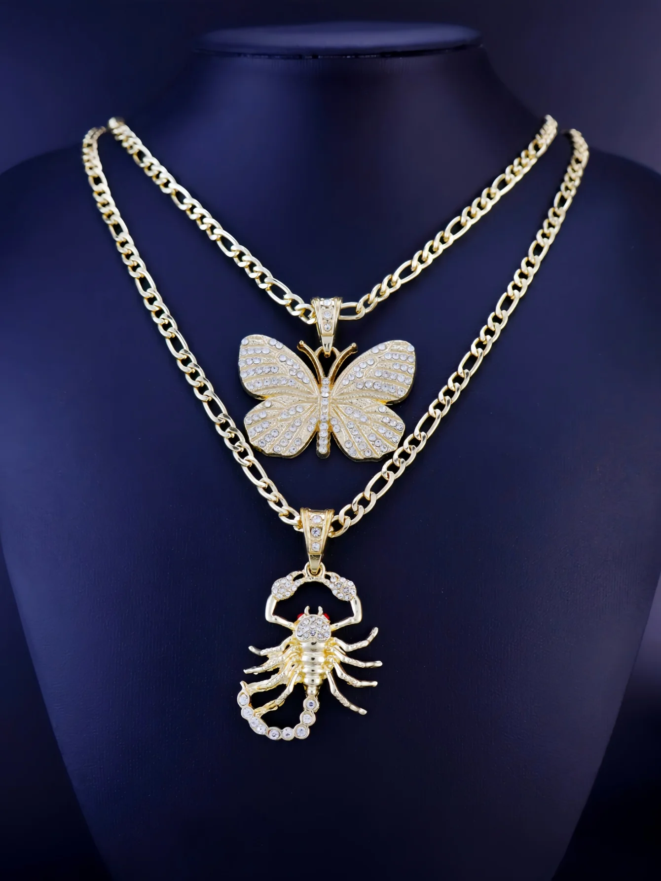 Ожерелье с подвеской в виде бабочки животного скорпиона для мужчин/женщин