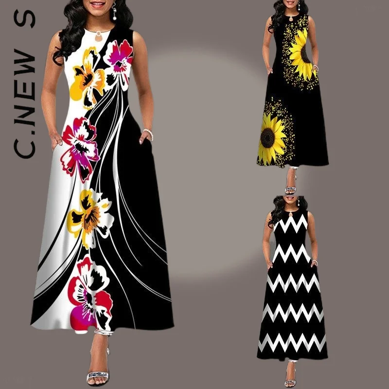 Женское винтажное платье с оборками свободное эластичное цветочным принтом в