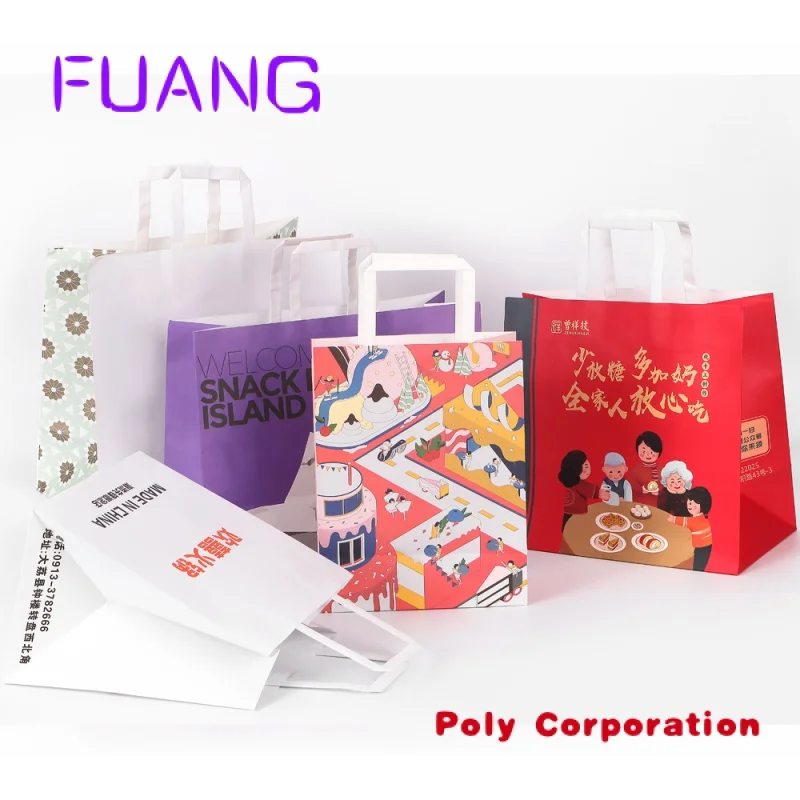 Top-Ranking Product Wholesale Custom Logo Kraft Paper Bag Luxury Custom Size Package Paper Handle Paper Bagg
