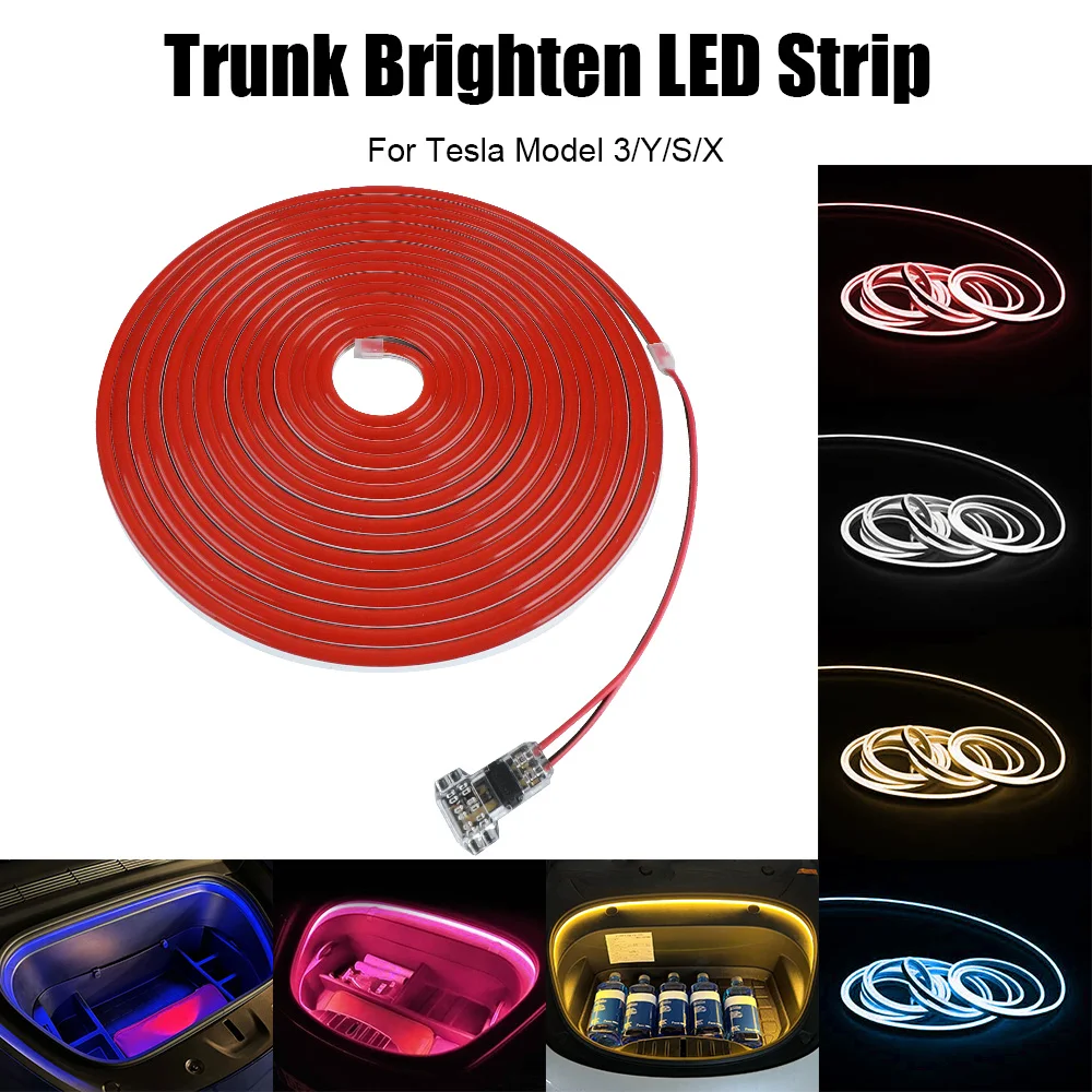 

Frunk яркая светодиодная лента модифицированное освещение для Tesla Model 3 Y S X интерьерная декоративная лампа автомобильный передний багажник светильник 12В
