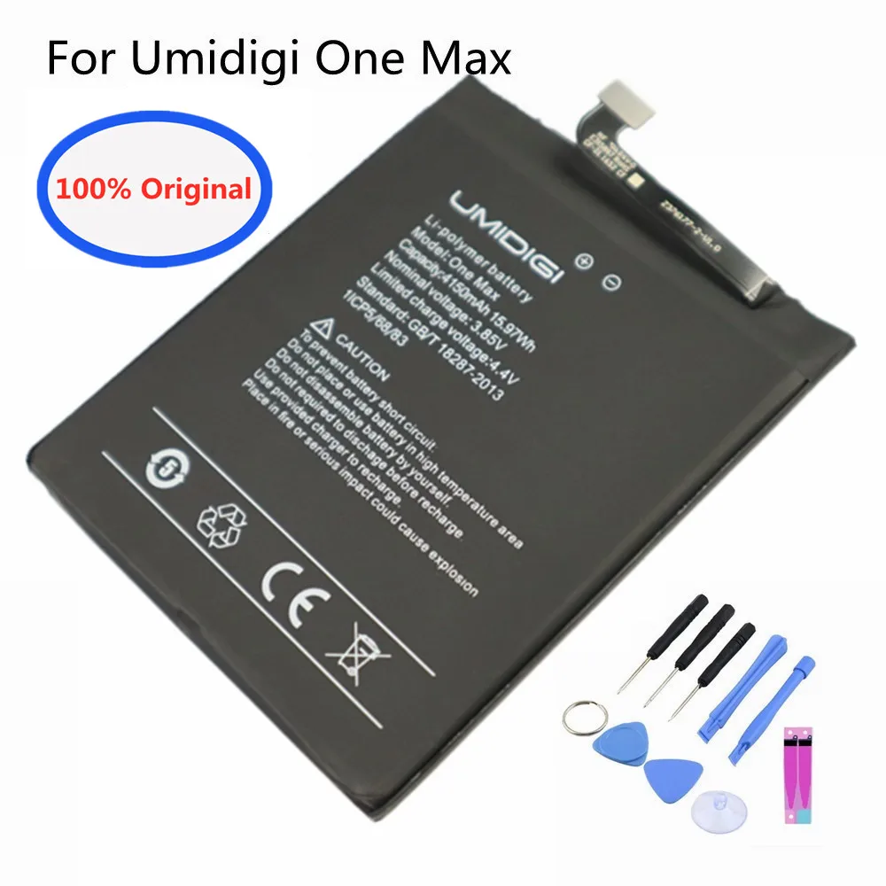 

100% Original 4150mAh UMI Battery For Umidigi One Max High Quality Replacement Built-in Batteries Bateria + Tools In Stock
