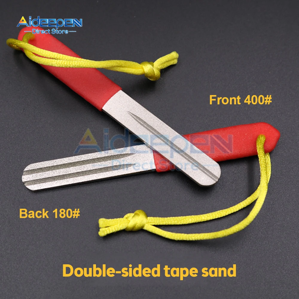 

1 шт. двухсторонний крючок для зачистки лески для рыболовных крючков точилка для ножей Мини Алмазный инструмент для заточки рыболовные принадлежности