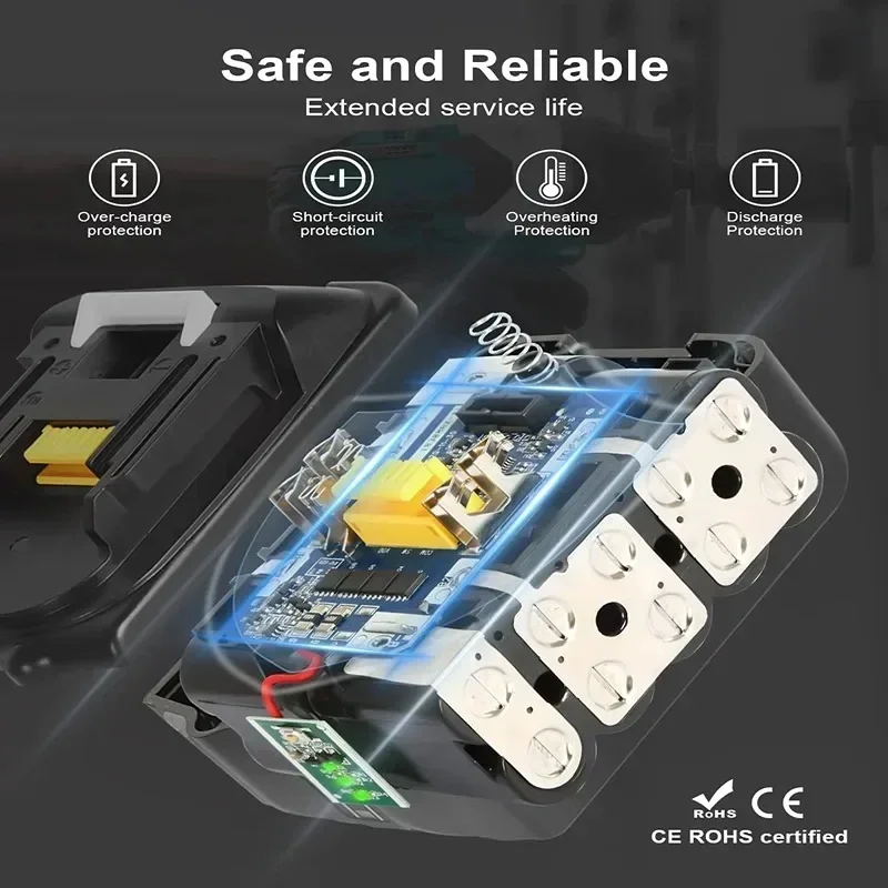 Последняя обновленная литиевая аккумуляторная батарея Makita BL1860 18 В 6 0 А для