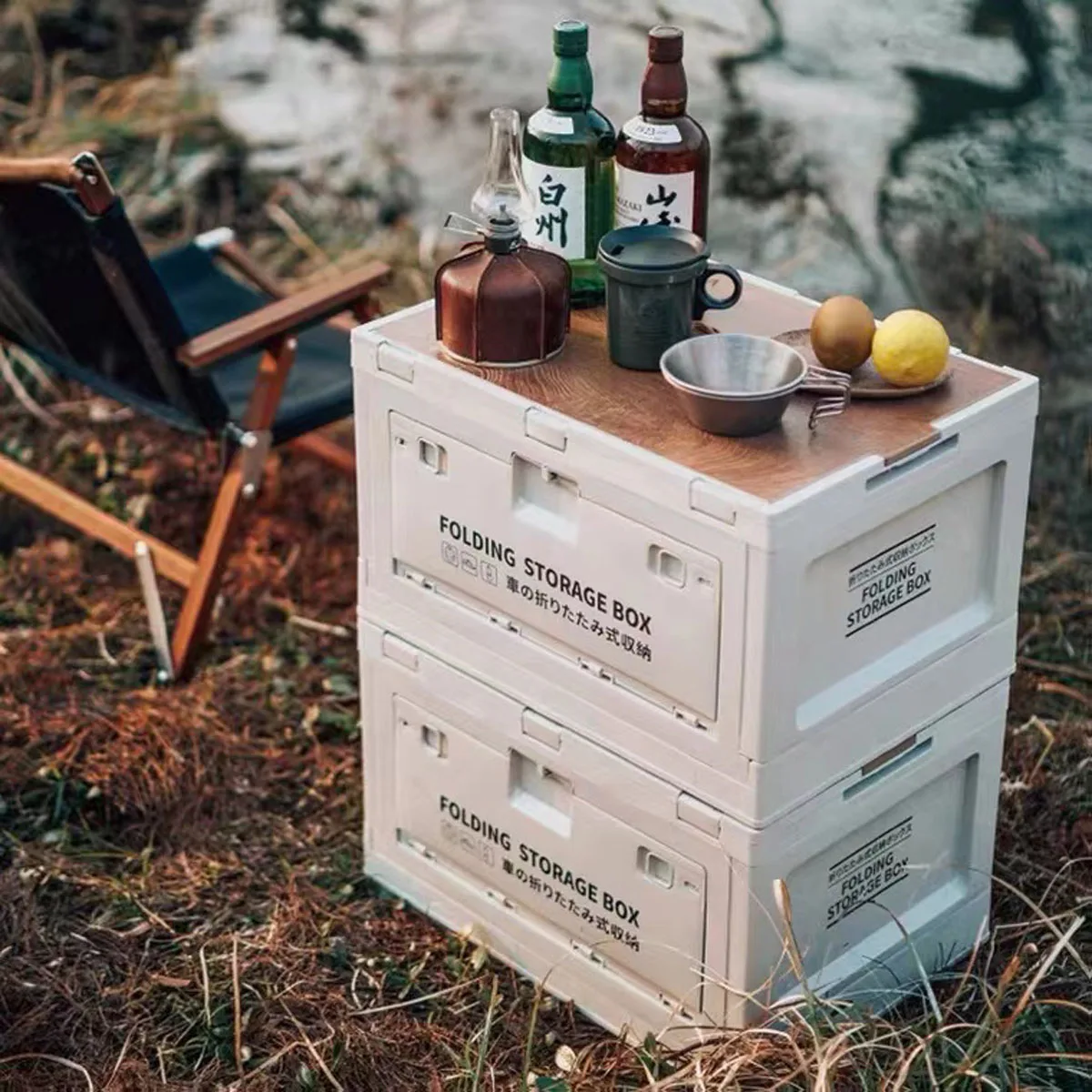 

Складной ящик для хранения с боковым открытием для использования вне дома и в автомобиле